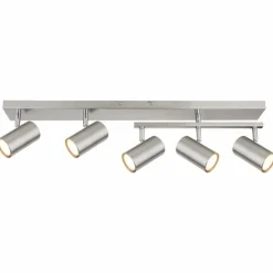 Luminaires Globo Lighting Spots Et Projecteurs|Plafonnier Globo ROBBY Nickel mat, 5 lumières