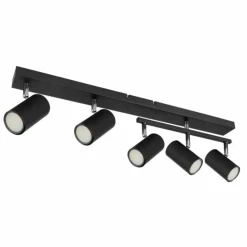 Luminaires Globo Lighting Spots Et Projecteurs|Plafonnier Globo ROBBY Noir, 5 lumières