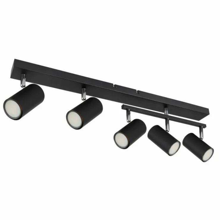 Luminaires Globo Lighting Spots Et Projecteurs|Plafonnier Globo ROBBY Noir, 5 lumières