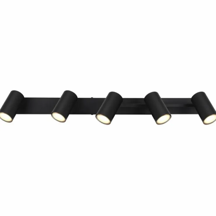 Luminaires Globo Lighting Spots Et Projecteurs|Plafonnier Globo ROBBY Noir, 5 lumières