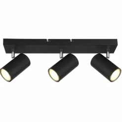 Luminaires Globo Lighting Spots Et Projecteurs|Plafonnier Globo ROBBY Noir, 3 lumières