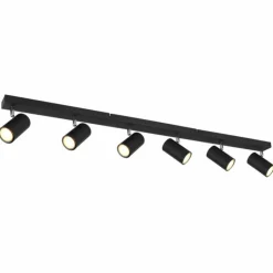 Luminaires Globo Lighting Spots Et Projecteurs|Plafonnier Globo ROBBY Noir, 6 lumières