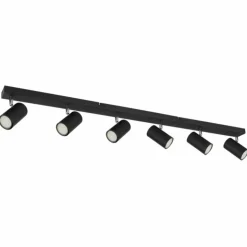 Luminaires Globo Lighting Spots Et Projecteurs|Plafonnier Globo ROBBY Noir, 6 lumières