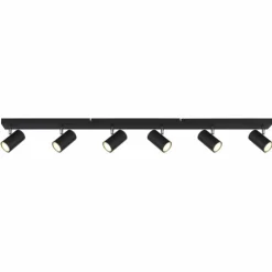 Luminaires Globo Lighting Spots Et Projecteurs|Plafonnier Globo ROBBY Noir, 6 lumières