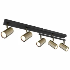 Luminaires Globo Lighting Spots Et Projecteurs|Plafonnier Globo ROBBY Noir, 5 lumières
