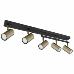 Luminaires Globo Lighting Spots Et Projecteurs|Plafonnier Globo ROBBY Noir, 5 lumières
