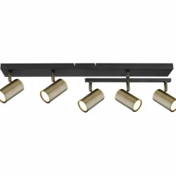Luminaires Globo Lighting Spots Et Projecteurs|Plafonnier Globo ROBBY Noir, 5 lumières