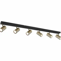 Luminaires Globo Lighting Spots Et Projecteurs|Plafonnier Globo ROBBY Noir, 6 lumières