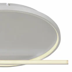 Luminaires Globo Lighting Éclairage Led|Plafonnier Globo RONDA LED Gris, 1 lumière, Télécommandes