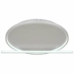 Luminaires Globo Lighting Éclairage Led|Plafonnier Globo RONDA LED Gris, 1 lumière, Télécommandes