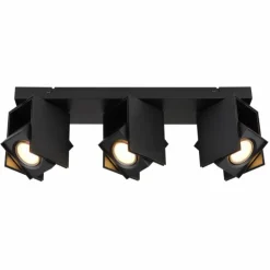Luminaires Globo Lighting Spots Et Projecteurs|Plafonnier Globo RORY Noir, 3 lumières