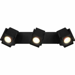 Luminaires Globo Lighting Spots Et Projecteurs|Plafonnier Globo RORY Noir, 3 lumières