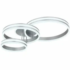 Luminaires Globo Lighting Éclairage Led|Plafonnier Globo RUBIO LED Gris, 1 lumière, Télécommandes