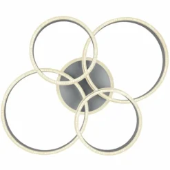 Luminaires Globo Lighting Éclairage Led|Plafonnier Globo RUBIO LED Gris, 1 lumière, Télécommandes
