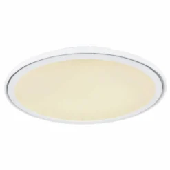 Luminaires Globo Lighting Éclairage Led|Plafonnier Globo SAMU LED Blanc, 1 lumière, Télécommandes, Changeur de couleurs
