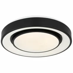 Luminaires Globo Lighting Éclairage Led|Plafonnier Globo SULLY LED Noir, 1 lumière, Télécommandes, Changeur de couleurs