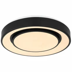Luminaires Globo Lighting Éclairage Led|Plafonnier Globo SULLY LED Noir, 1 lumière, Télécommandes, Changeur de couleurs