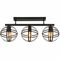 Luminaires Globo Lighting Plafonniers|Plafonnier Globo TAMARA Noir, 3 lumières