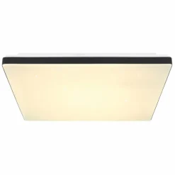 Plafonnier Globo ULLY LED Noir, Blanc, 1 lumière, Télécommandes, Changeur de couleurs