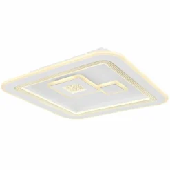 Luminaires Globo Lighting Éclairage Led|Plafonnier Globo VALERIA LED Chrome, Blanc, 1 lumière, Télécommandes