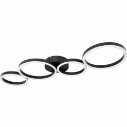 Luminaires Globo Lighting Éclairage Led|Plafonnier Globo VENOSA LED Noir, 1 lumière