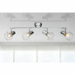 Luminaires Globo Lighting Plafonniers|Plafonnier Globo XARA Chrome, 4 lumières