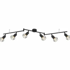 Luminaires Globo Lighting Spots Et Projecteurs|Plafonnier Globo XARA Noir, 6 lumières