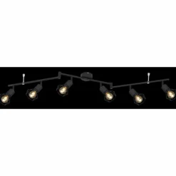 Luminaires Globo Lighting Spots Et Projecteurs|Plafonnier Globo XARA Noir, 6 lumières