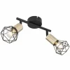Luminaires Globo Lighting Plafonniers|Plafonnier Globo XARA Vieux laiton, Noir, 2 lumières