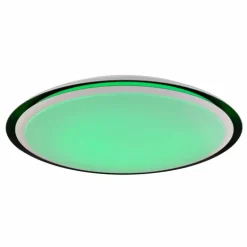 Plafonnier Globo XAVER LED Noir, Blanc, 2 lumières, Télécommandes, Changeur de couleurs
