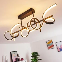 hofstein Éclairage Led|Plafonnier Gora LED Noir, 3 lumières
