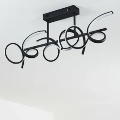 hofstein Éclairage Led|Plafonnier Gora LED Noir, 3 lumières