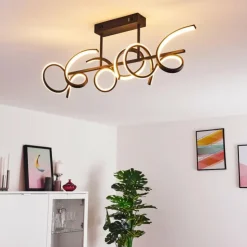hofstein Éclairage Led|Plafonnier Gora LED Noir, 3 lumières