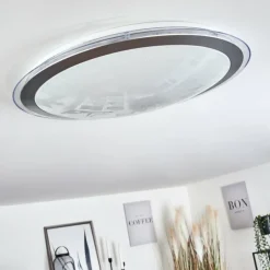 Plafonnier Gorgonta LED Blanc, 2 lumières, Télécommandes, Changeur de couleurs