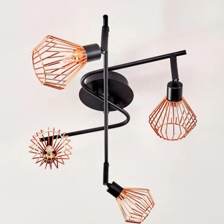 Lampe Spots Et Projecteurs|Plafonnier Grönhöj Noir, 4 lumières