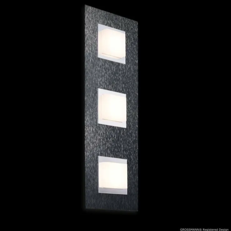 Luminaires Grossmann Éclairage Led|Plafonnier Grossmann BASIC LED Anthracite, 3 lumières