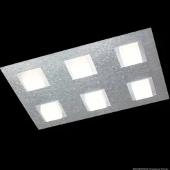 Luminaires Grossmann Éclairage Led|Plafonnier Grossmann BASIC LED Aluminium, 6 lumières