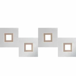 Luminaires Grossmann Éclairage Led|Plafonnier Grossmann KARREE LED Aluminium, Cuivre, 4 lumières