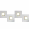 Luminaires Grossmann Éclairage Led|Plafonnier Grossmann KARREE LED Aluminium, Champagne, 4 lumières