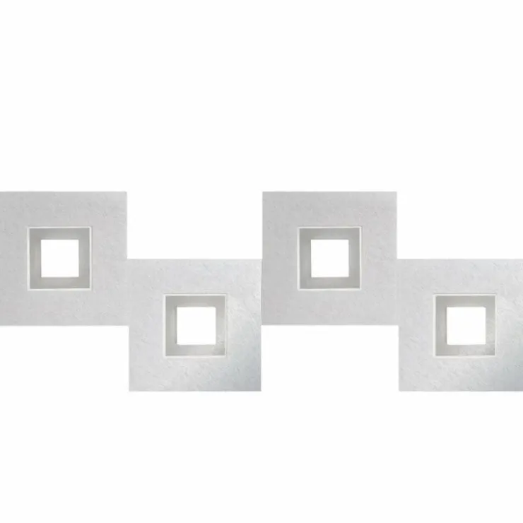 Luminaires Grossmann Éclairage Led|Plafonnier Grossmann KARREE LED Aluminium, Titane, 4 lumières