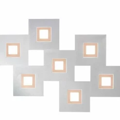Luminaires Grossmann Éclairage Led|Plafonnier Grossmann KARREE LED Aluminium, Cuivre, 7 lumières