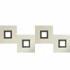 Luminaires Grossmann Éclairage Led|Plafonnier Grossmann KARREE LED Noir, 4 lumières
