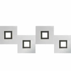 Luminaires Grossmann Éclairage Led|Plafonnier Grossmann KARREE LED Aluminium, Noir, 4 lumières
