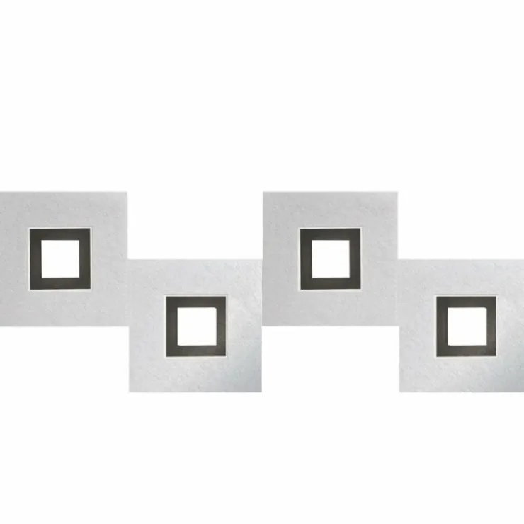 Luminaires Grossmann Éclairage Led|Plafonnier Grossmann KARREE LED Aluminium, Noir, 4 lumières