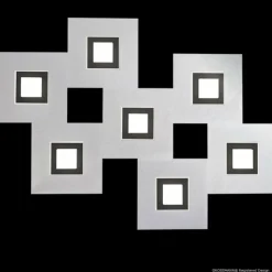 Luminaires Grossmann Éclairage Led|Plafonnier Grossmann KARREE LED Aluminium, Noir, 7 lumières