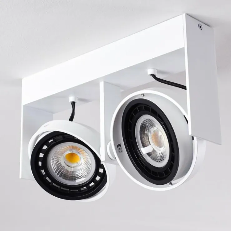 hofstein Spots Et Projecteurs|Plafonnier Grytgol Blanc, 2 lumières