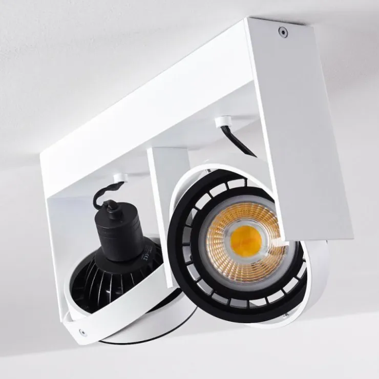 hofstein Spots Et Projecteurs|Plafonnier Grytgol Blanc, 2 lumières