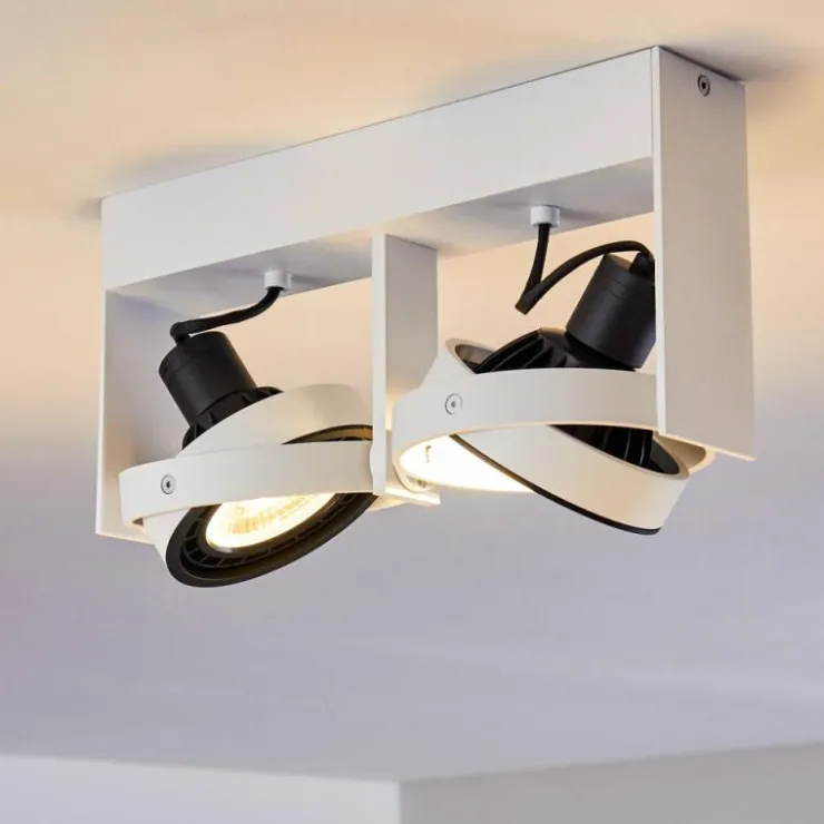 hofstein Spots Et Projecteurs|Plafonnier Grytgol Blanc, 2 lumières