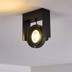 hofstein Spots Et Projecteurs|Plafonnier Grytgol Noir, 1 lumière