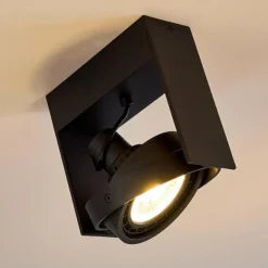 hofstein Spots Et Projecteurs|Plafonnier Grytgol Noir, 1 lumière